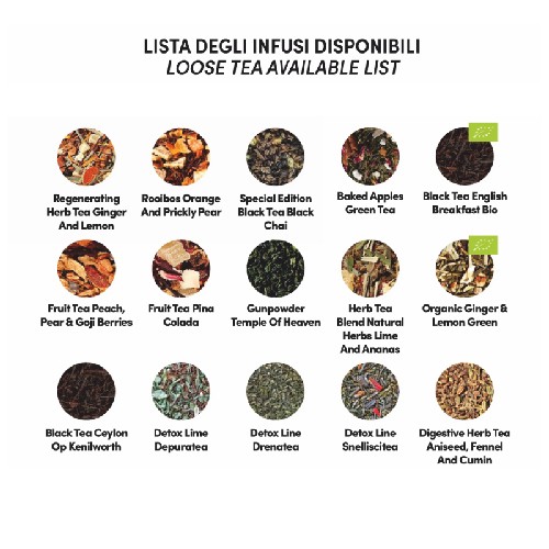 Box with 12 filter tea pyramids Infuso