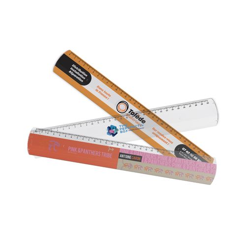 30CM TRANSPARENT PLASTIC RULER (SAN)