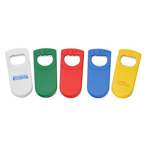 Bottle opener with seal "fist"