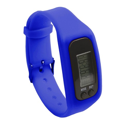 Activity tracker: pedometer, calories burned, distance travelled, watch. Rubber bracelet