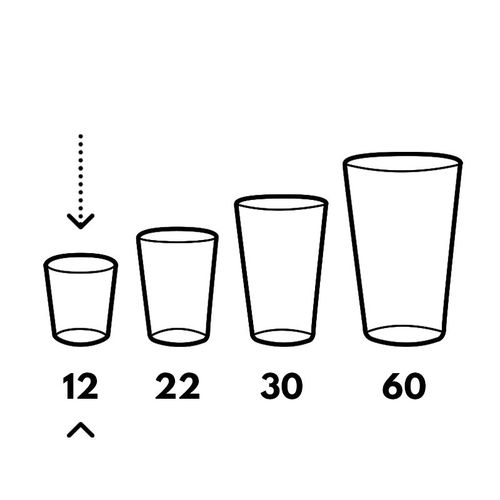 12 cl GLASS IN BIOPLASTIC