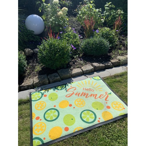 Doormats with spring and summer motifs