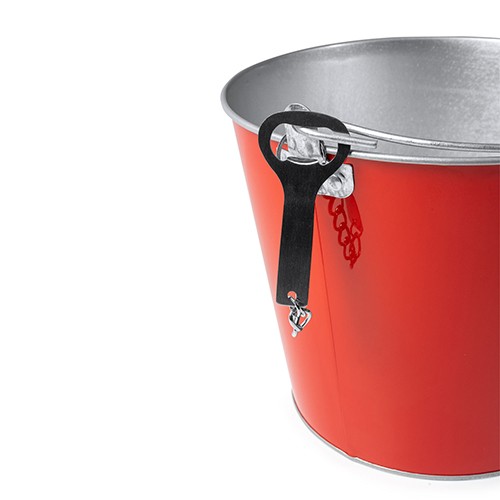 Seau en métal avec décapsuleur, 6L Monastier