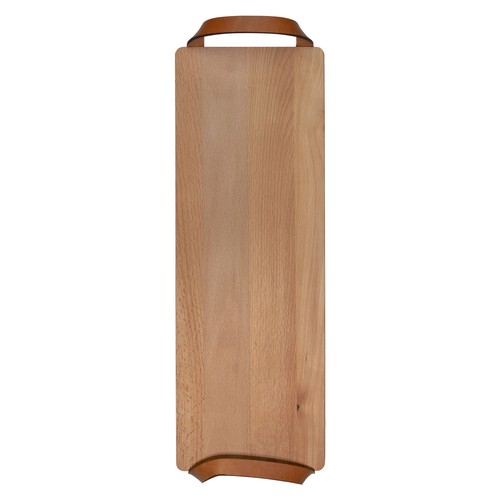 Beech board with leather handles 48x17 cm