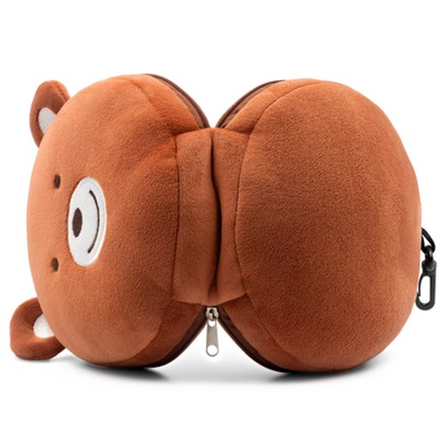 Plush teddy bear, travel pillow, eye mask | Ren