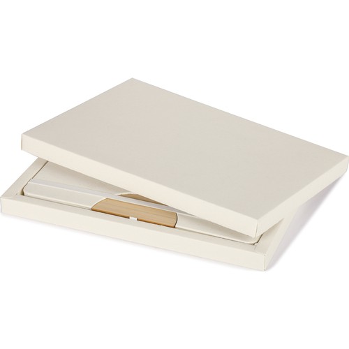 A5 NOTEBOOK IN RECYCLED MILK CARTON AND BAMBOO WITH NFC TAG (144 bytes)