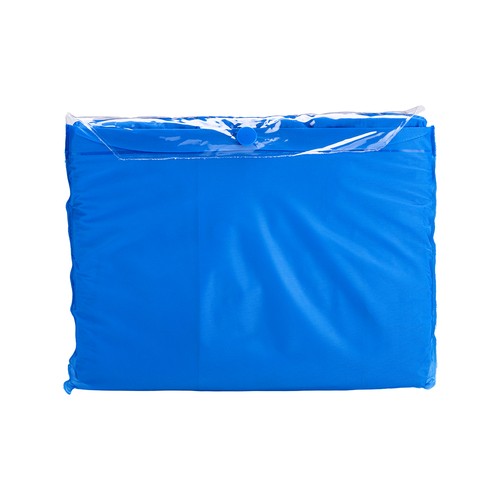 Embossed PVC (200 g) raincoat, supplied in a pocket-sized bag. One size