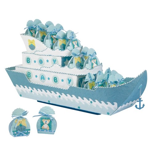 FAVOR SHIP CARDBOARD LIGHT BLUE