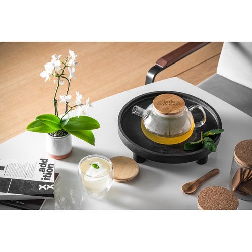 SNEAD. Czajnik ze szkła borokrzemianowego bambusową pokrywką 750 ml