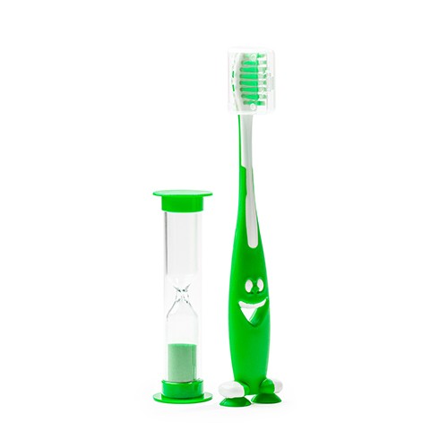 Toothbrush and hourglass set. Greccio