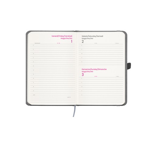 Daily Planner 2026, hardcover made of recycled PET with a mélange effect