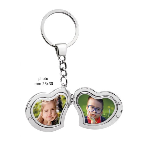 KEY CHAIN DOUBLE PHOTOFRAME HEART