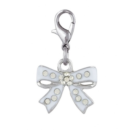 CHARM - BOW WHITE