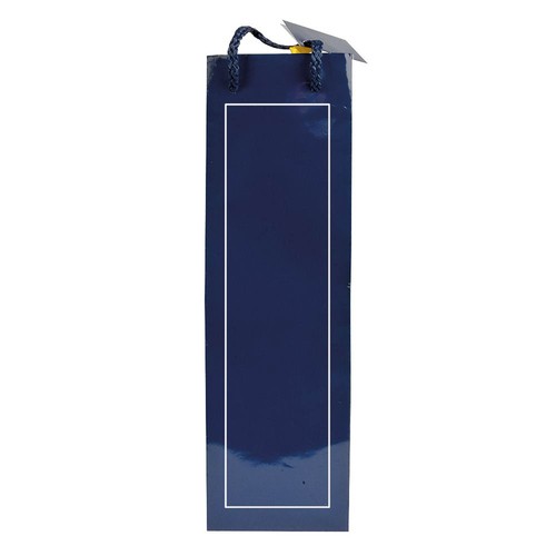 157 g/m2 laminated paper bottle shopping bag with gusset and bottom reinforcement, string