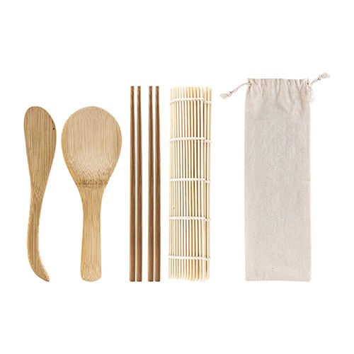 Sushi set supplied in cotton pouch Chioggia