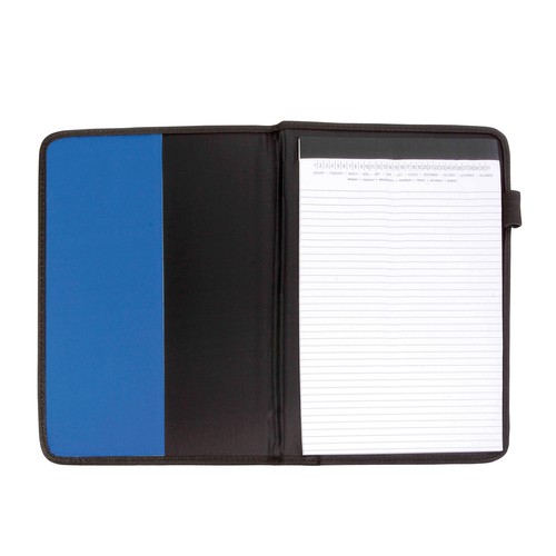 A4 pad brief folder with pocket and pen loop, ruled pad included