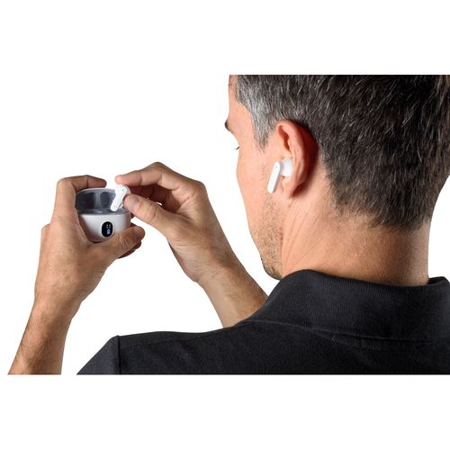 CAETANO. Draadloze oordopjes met 4 uur batterijduur op gerecycled ABS (100% rABS)