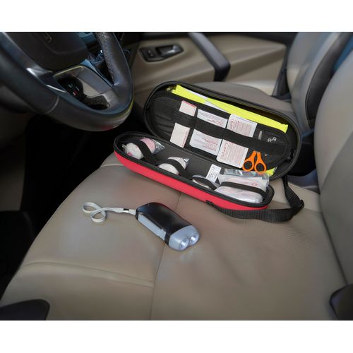Car emergency first aid kit. Hazel