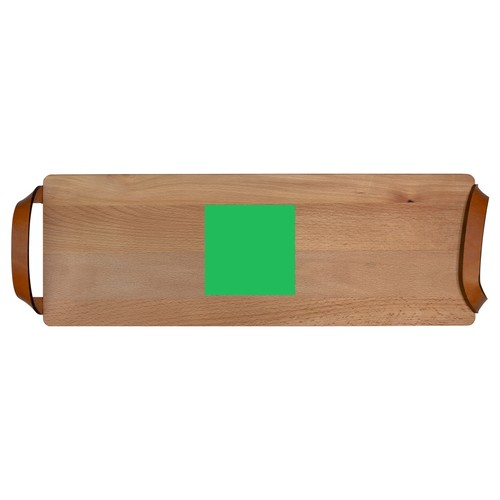 Beech board with leather handles 48x17 cm