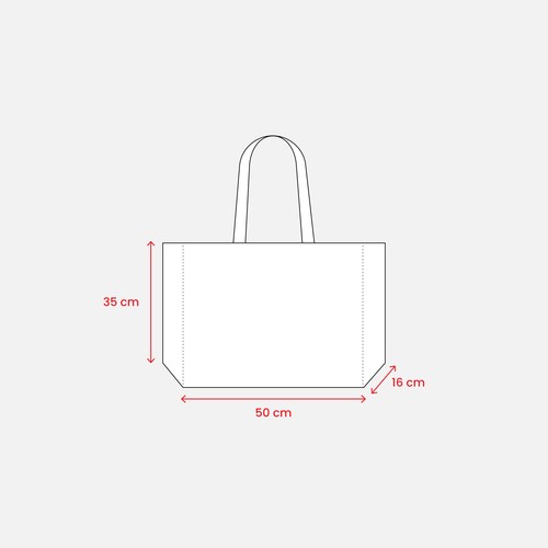 100 g/m2 recycled PET (TNT R-PET) heat-sealed shopper bag