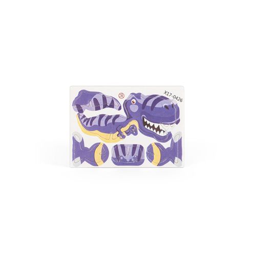 DINOSAURUS. 3D puzzle in paper and EVA in the shape of a dinosaur