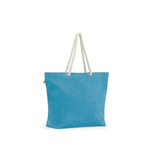 ATHENS. Beach bag in recycled cotton (70%) and recycled polyester (30%) (220 g/m²)