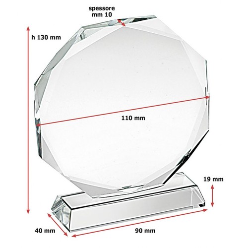 COUPE OCTOGONALE BASE SÉPARÉE 19 d.110