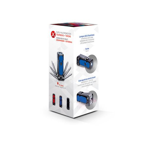 MULTIFUNCTION TOOL - 6 SCREWDRIVERS + TORCH