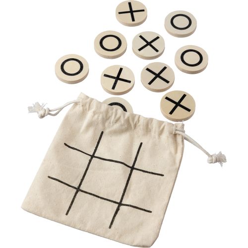 Natural wooden tic-tac-toe game Waltraud