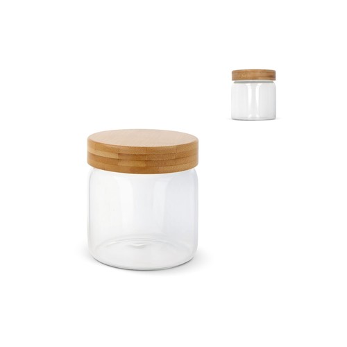Canister glass & bamboo 600ml