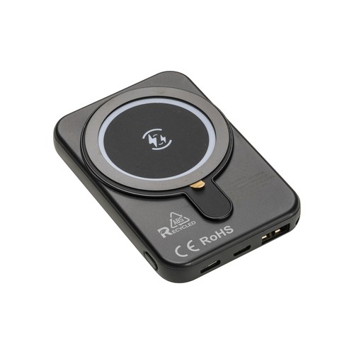 Banco de energía magnético R-ABS 5000 mAh, salida inalámbrica de 15W