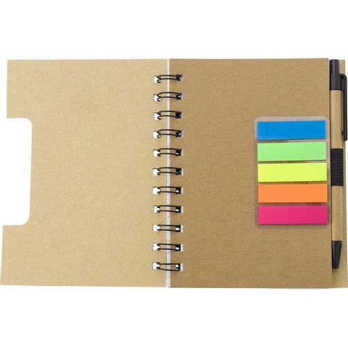 Draadgebonden notitieboekje met balpen Niall