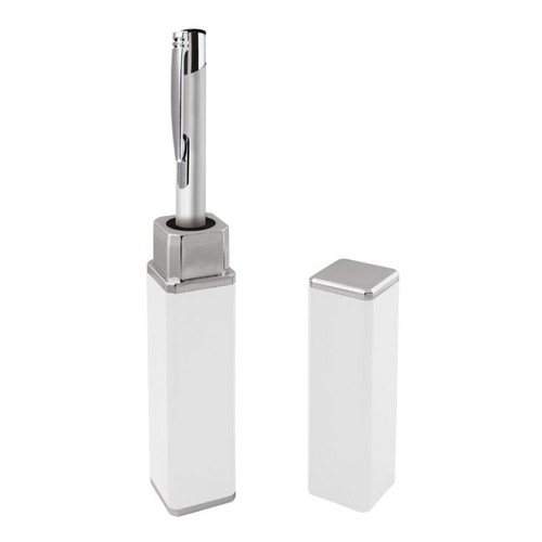 ALUMINIUM BOX  SQUARED WHITE - NO PEN