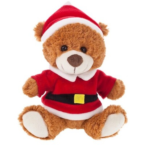Teddybär mit Weihnachtsmann-Kleidung | Santi
