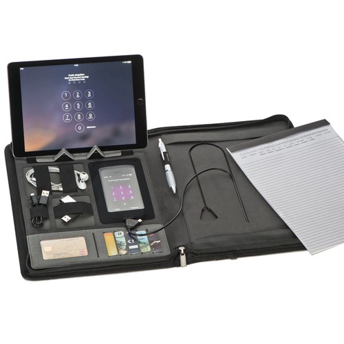 Conference folder A4 with power bank 5000 mAh