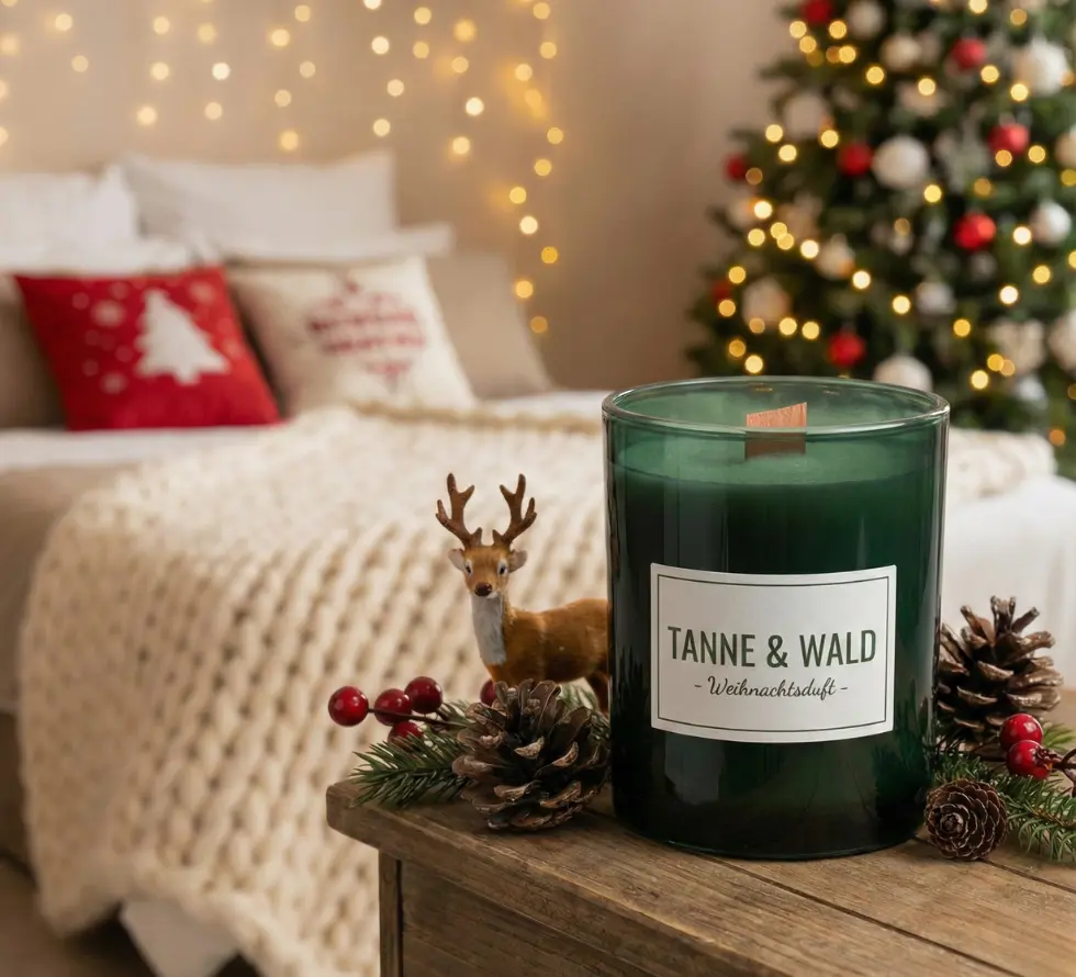 weihnachtliche-duftkerze-mit-logodruck-tanne-wald-glas