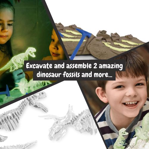 2 in 1 Fossil Excavation Kit II. Educational game supplied with a kraft paper gift bag (90 g/m²), made from FSC™ certified material and other controlled materials