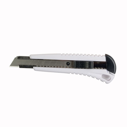 ABS Stanley knife with locking mechanism, large, 2 spare blades