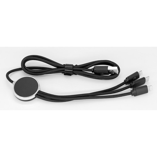 3in1 long cable with elighted logo for engraving