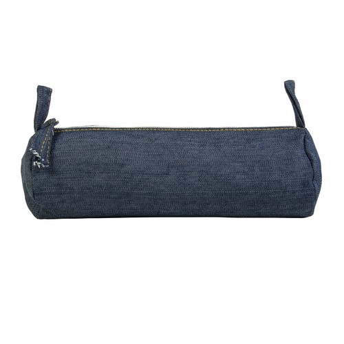 Bolsa de algodón DENIM 220 g/m2 (85% algodón - 15% poliéster) con cierre de cremallera