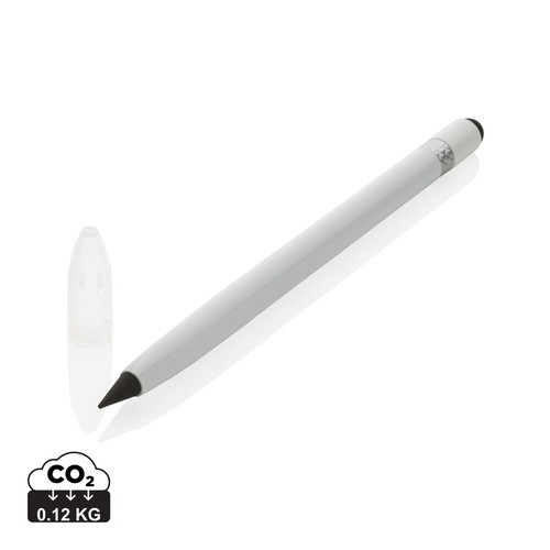 Aluminium inkless pen with eraser