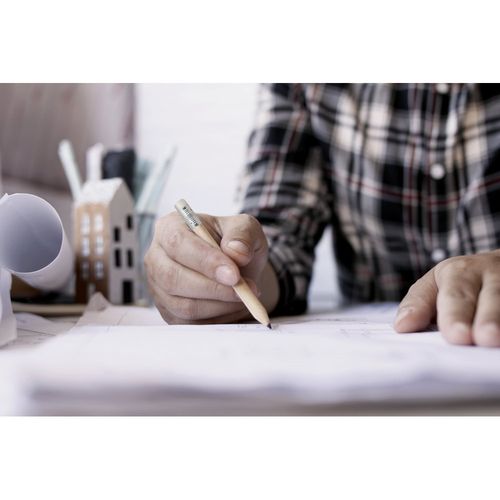 BARTER. Mini ołówek z gumką, twardość HB