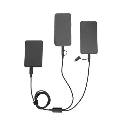 BERTOZZI. Câble USB 6-en-1 ultrarapide en aluminium et PET recyclé