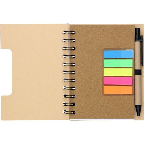 Draadgebonden notitieboekje met balpen Niall