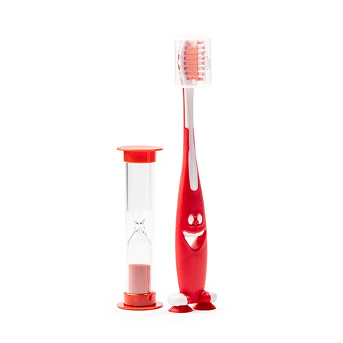 Toothbrush and hourglass set. Greccio