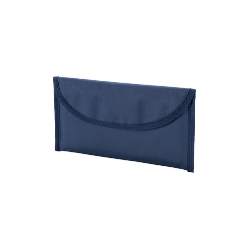 600D polyester document pouch with two pockets and velcro closure