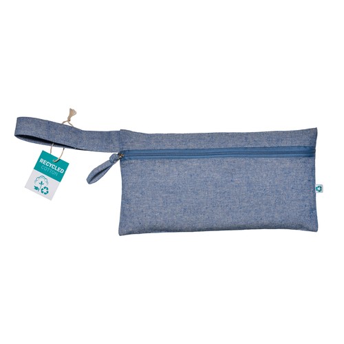 Document holder made of 180 g/m2 recycled cotton with zipper closure, GRS certified