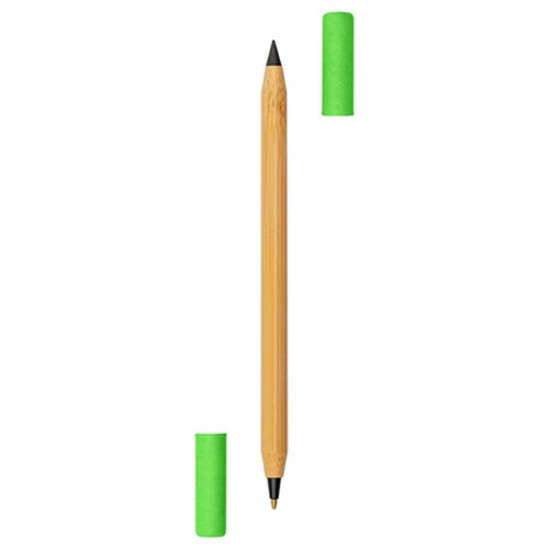 Bambusowy długopis 2 w 1, "wieczny" ołówek | Mikayla