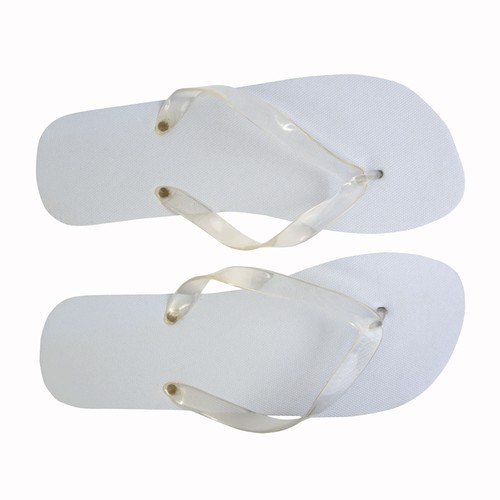 Tong UNISEXE avec semelle en PE (120 g) et lanière en PVC transparente. Taille unique