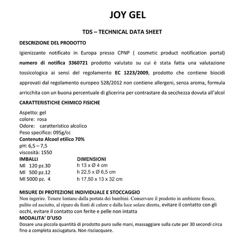 500 ML INSTANT HYGIENIZER ALCOHOLIC GEL